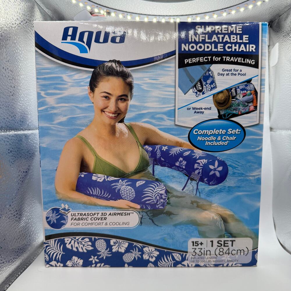 Aqua Supreme Inflatable Pool Noodle Floating Mesh Chair NEW